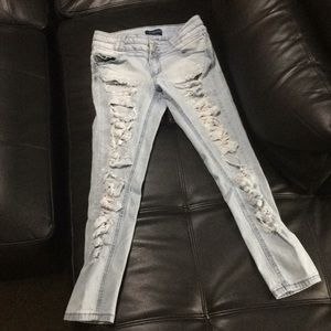 blue spice ripped jeans